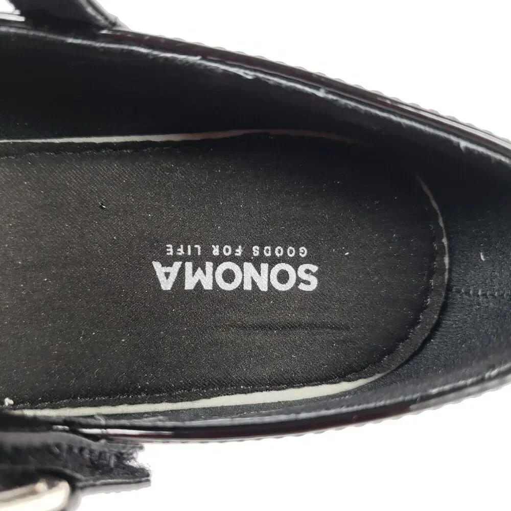 Sonoma Goods For Life Ayvaa Girls Size 2Y Black Chunky Platform Mary Jane Shoes